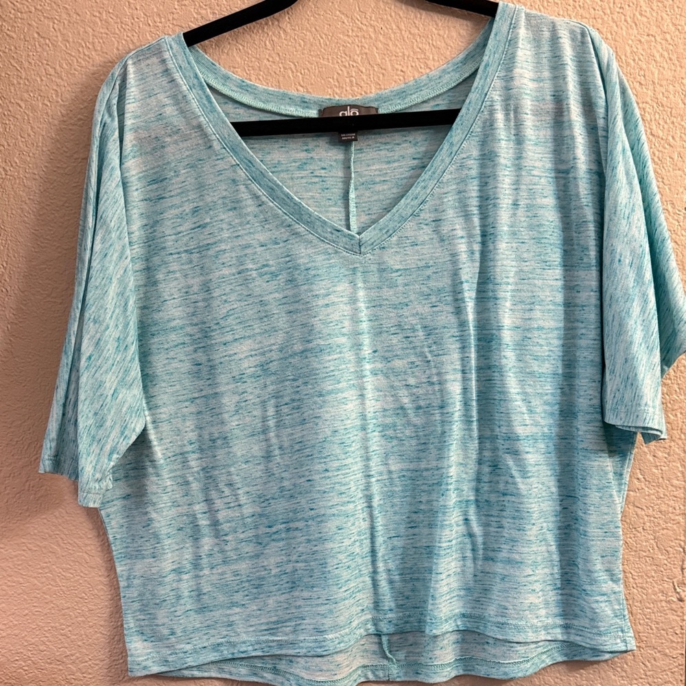 ALO Yoga Sky Blue Short Sleeve Top old style